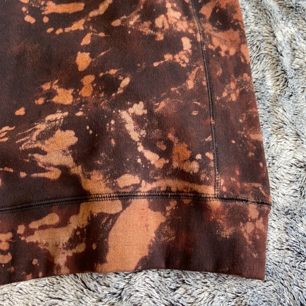 Reverse Tie Dye Bleach Dye Crewneck Crop Vintage - Picture 16 of 16